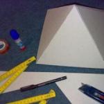 Способы как сделать пирамиду из бумаги Как сделать треугольную пирамиду из бумаги схема